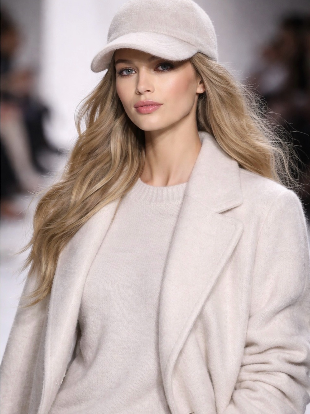 Elegant Beige Women's Wool Hat